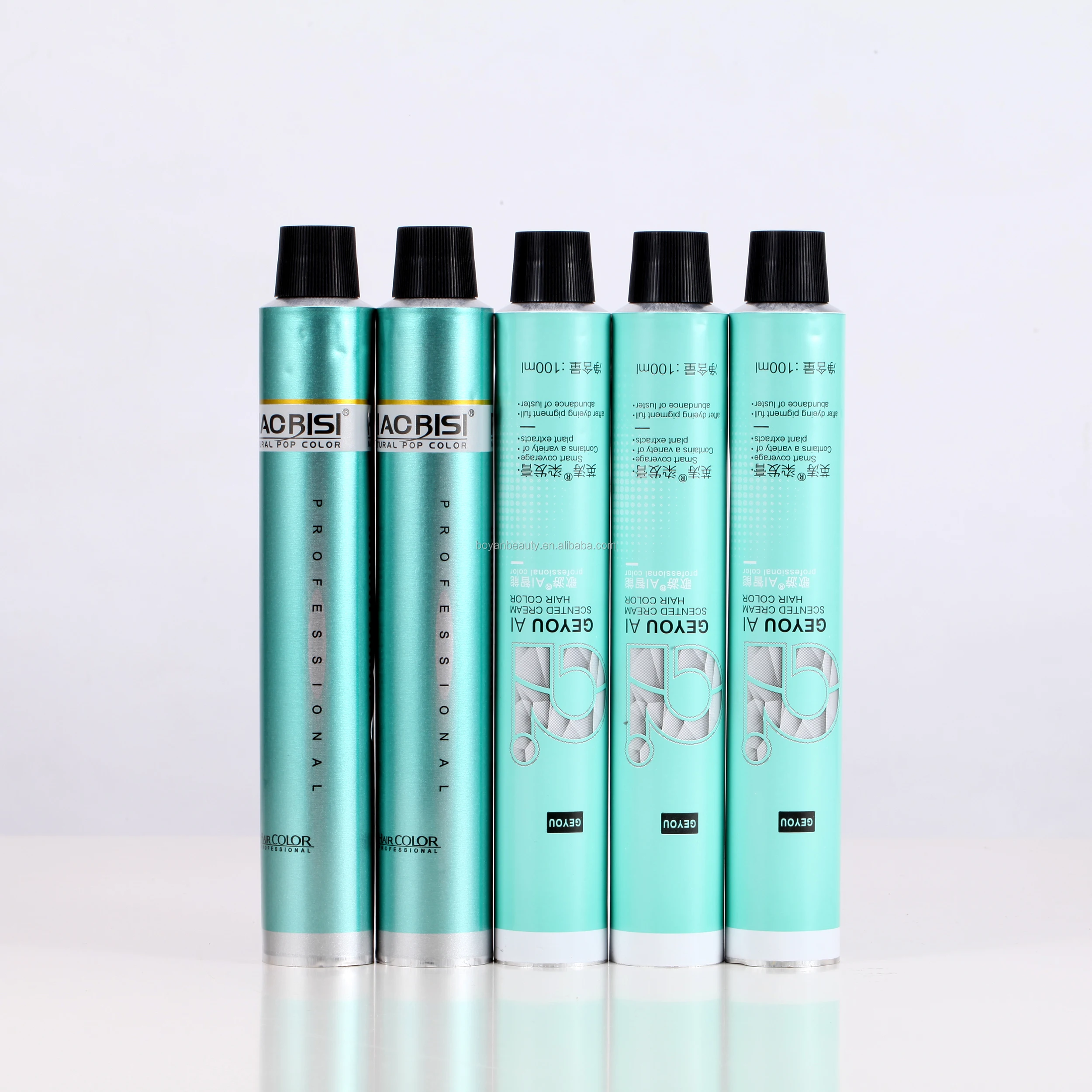 
Eco-friendly aluminum tubes private label empty tubes for hair color cream 