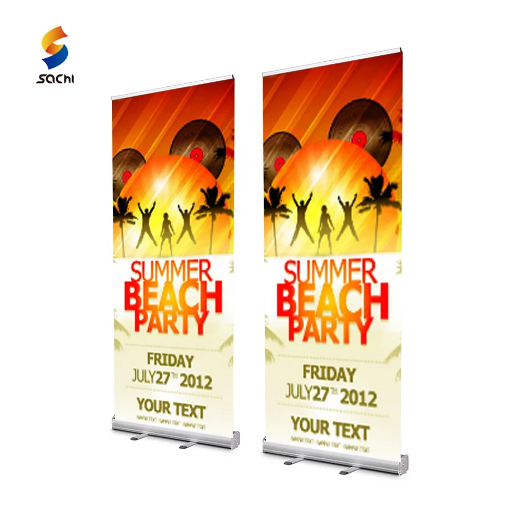 printed screen retail pop pull up premium portable retractable 24 aluminum roll up banner belts stand 60x200