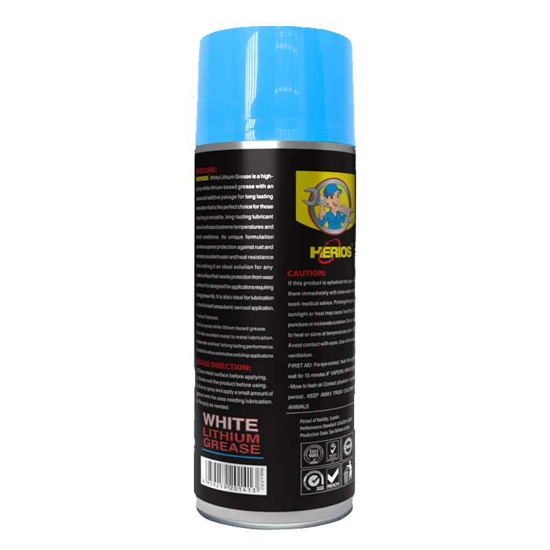 450ML HERIOS Car Care Products White Lithium Grease Deep Lubricant Spray Anti Rust