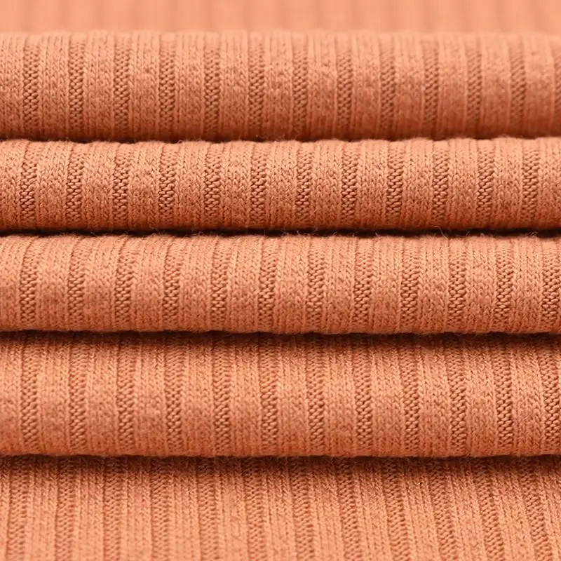 High elastic 30S rayon spandex rib fabric soft feeling breathable knitting fabric