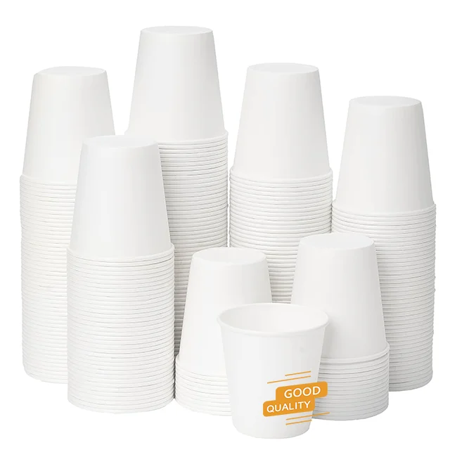 White Hot Coffee Paper Cups, Thickened Paper Style Snack Cups for Beverages Party Haunted House