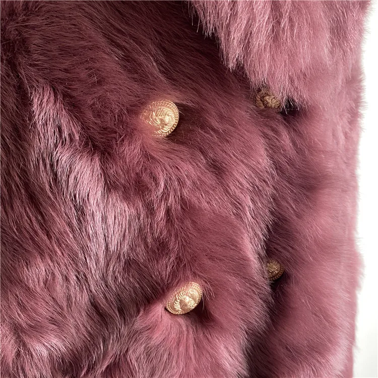 Wholesale custom trendy professional made 2021 quality ladies winter tuscana fur short coats