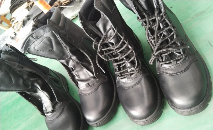 S3 grade full grain leather dual density PU anti-slip&anti puncture sole & shock-absorption&anti static safety shoes