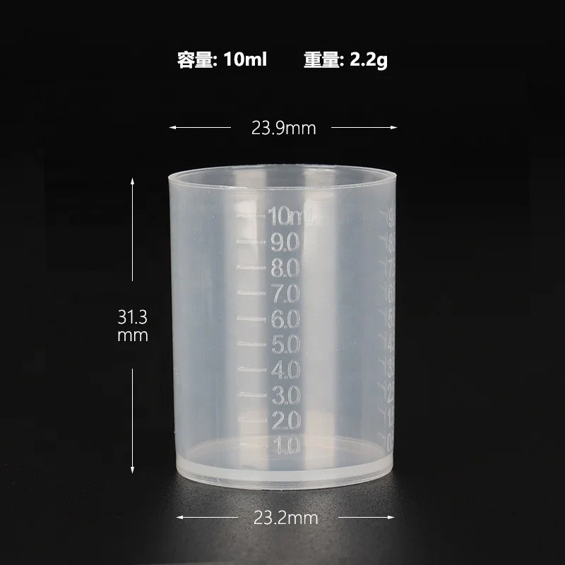 20ml Plastic Measuring Cup Laboratory Measuring Cylinder Food Grade Disposable Mixing Cups With Gradient Scale