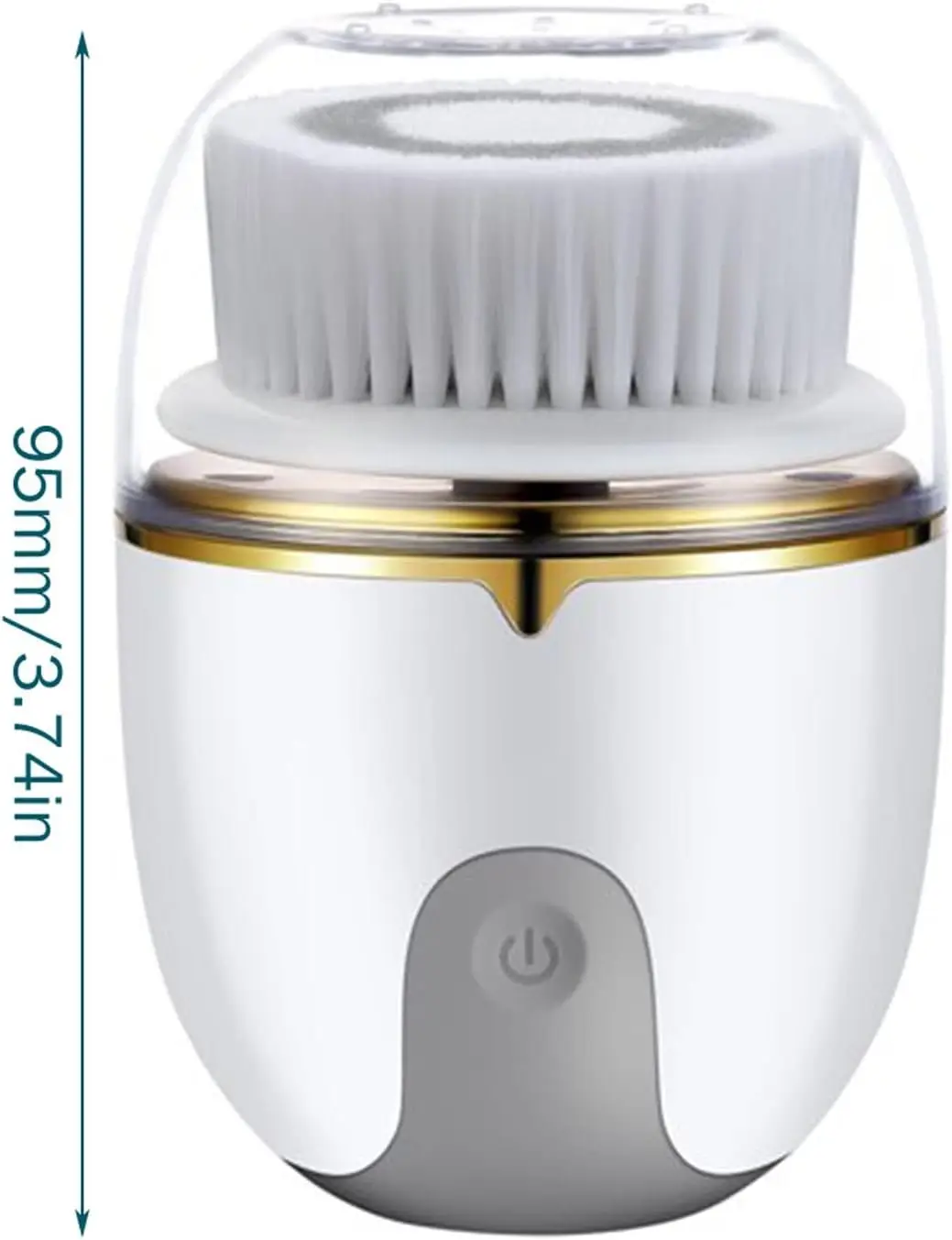 Customized Logo Sonic Facial Cleansing Brush Waterproof Face Scrubber Rechargeable Face Brushes Face Cleaner USB Charge Silicone