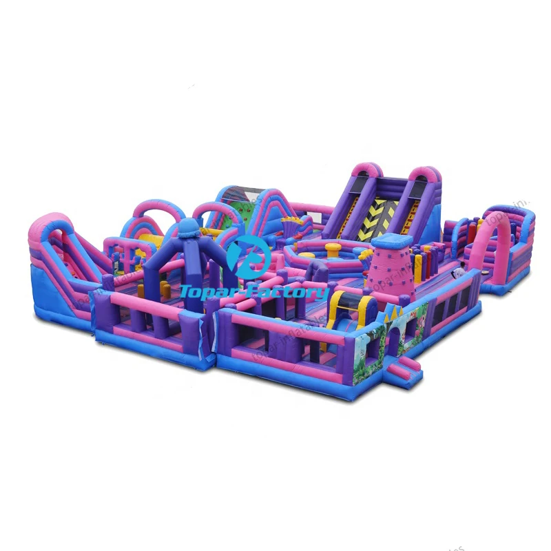 Water Park Color Air Jumping Castle Course Indoor Inflatable Bouncers For Kids