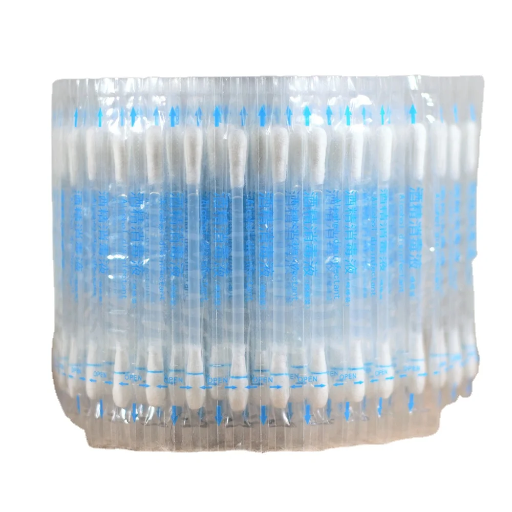 Wholesale cotton swab plus liquid filling cotton swab disposable disinfection alcohol cotton stick
