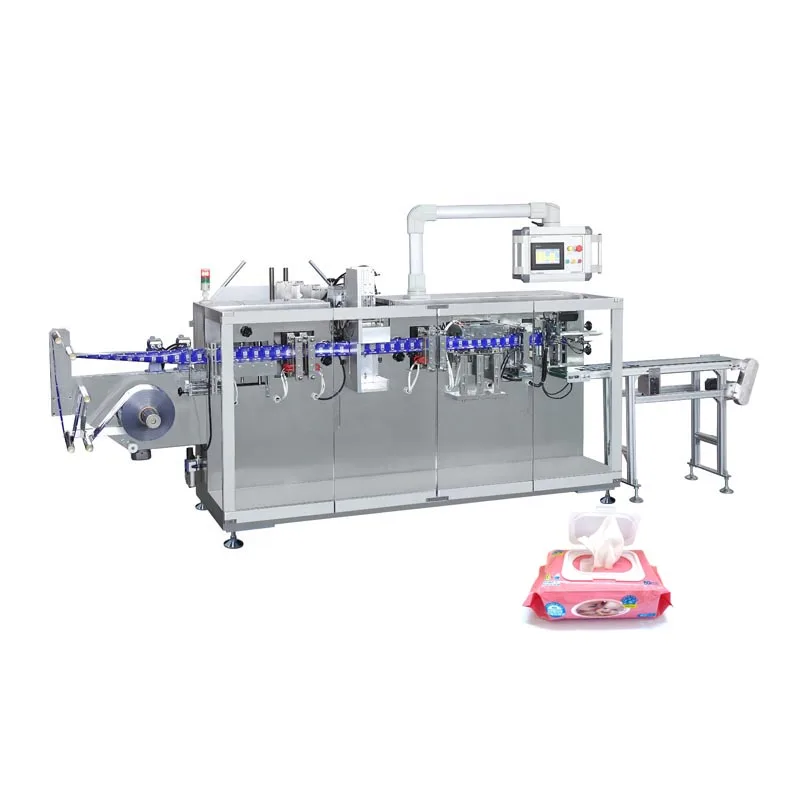 Автоматическая горизонтальная упаковочная машина для салфеток и влажных салфеток