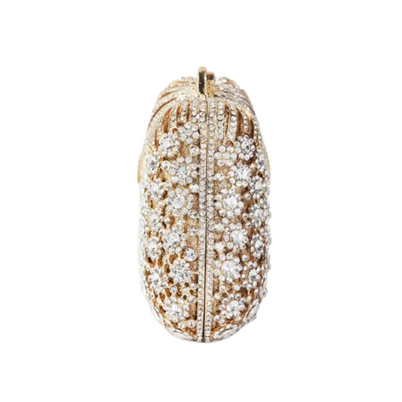 High Quality Drop Shipping Wedding Evening Purse Luxury Dinner Event Diamond Crystal Rhinestone Gown Party Clutch Bags for Women