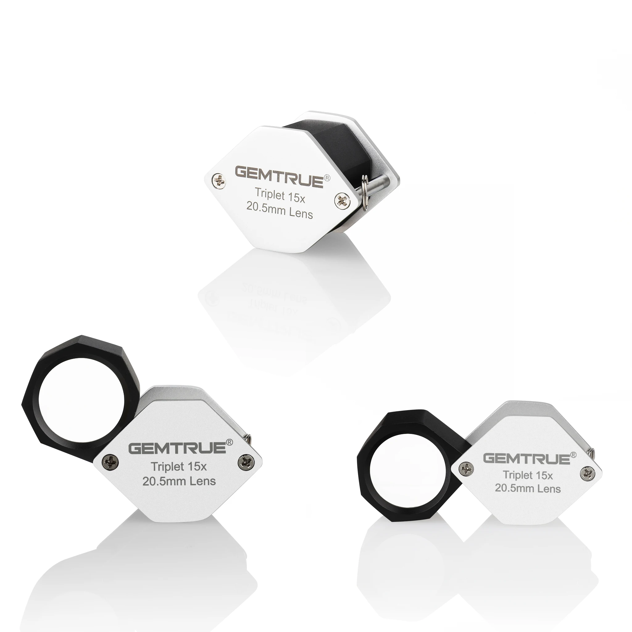 Jewelry Checking Magnifier Optical Glass Lenses Loupe 15x 20.5mm Diamond Grade Inspecting Viewer