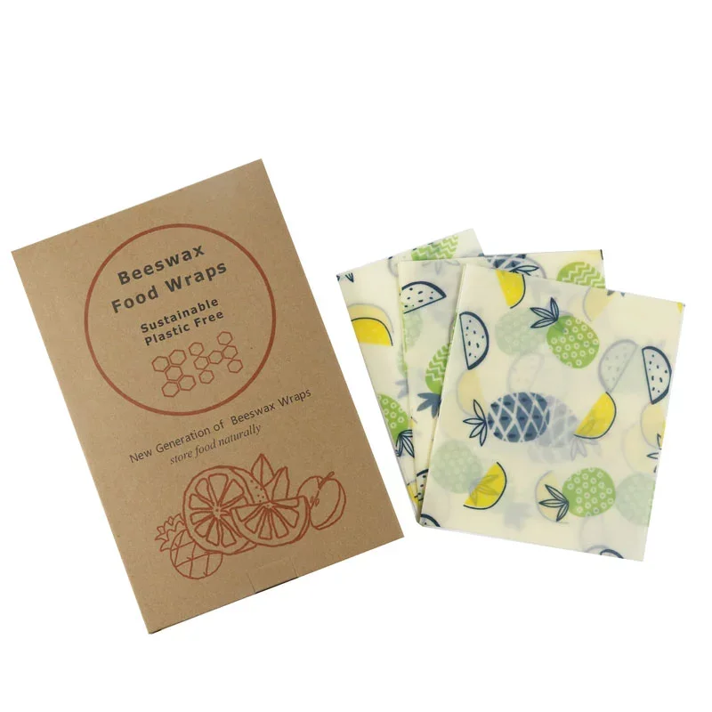 
Sustainable eco friendly products beeswax wrap washable reusable beewax food wrap sheet customizable for living 