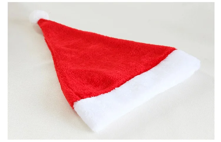 Рождественские праздничные украшения, Новогодняя шапка Санта-Клауса, Рождественская плюшевая хлопковая шапка для взрослых, Рождественская шапка на новый год