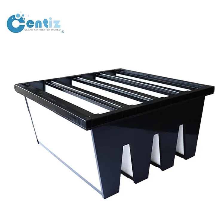 
High efficiency/ultra high efficiency V/W type air filter v bank hepa filter 