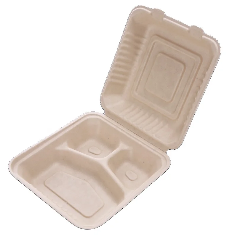 Biodegradable Bagasse 8*8 BOX White Customized Logo Paper Pcs Hotel KOF Color Feature Weight Eco Material Water Origin Oil BRC