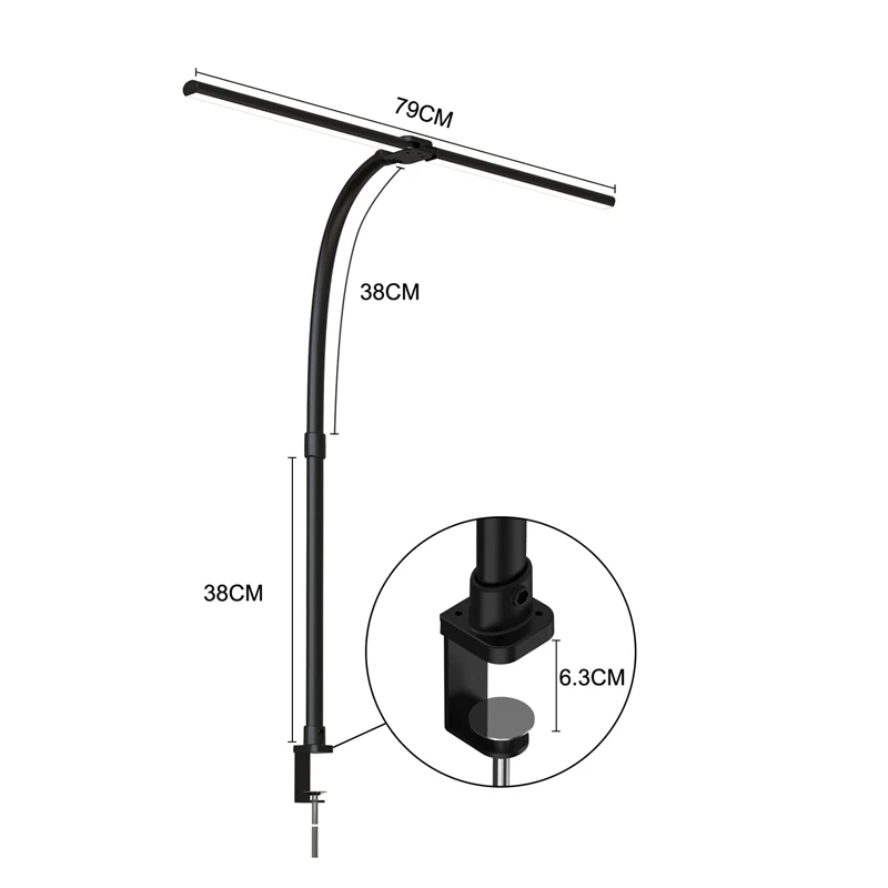 Eye-Caring Adjustable Architect Task Lamp Stepless Dimming Desk Lamp Flexible Folding Reading Light Metal Led Table Lamp
