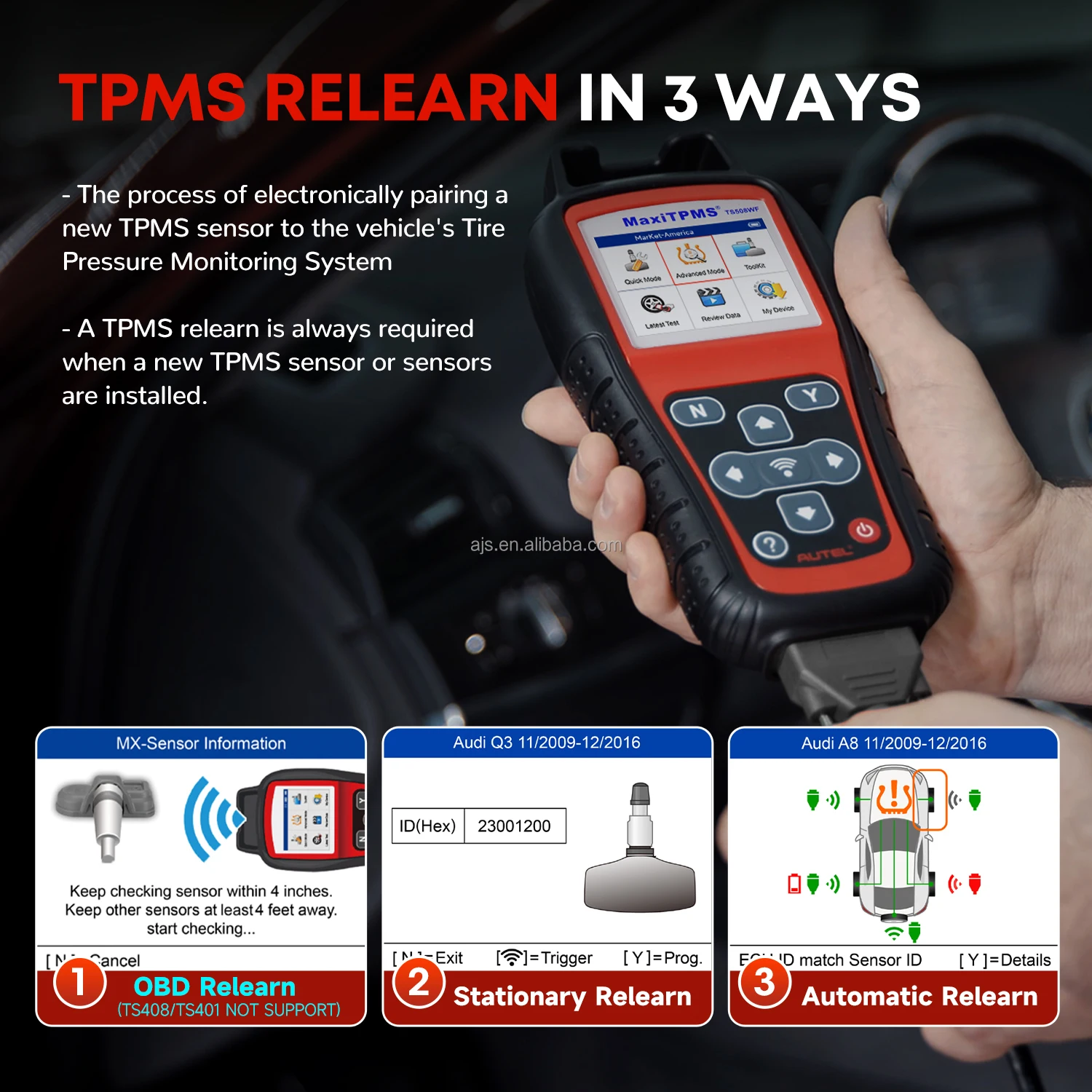 Autel TPMS TS508WF TPMS valve Programming tools Autel scanners Car Tire Pressure Monitoring Truck Tires Tyres TPMS Autel TS508