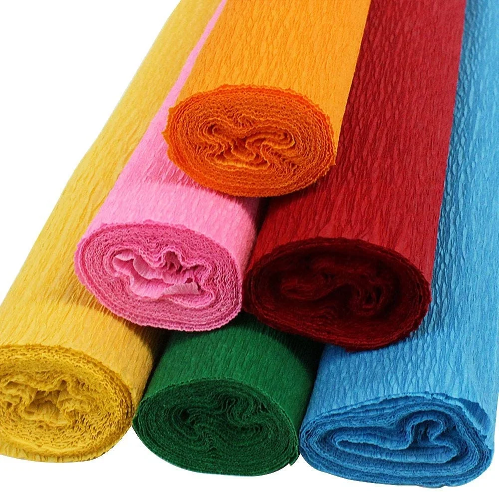 Wholesale Cheap Party Decoration Roll Color Florist Gift Crepe Wrapping Paper
