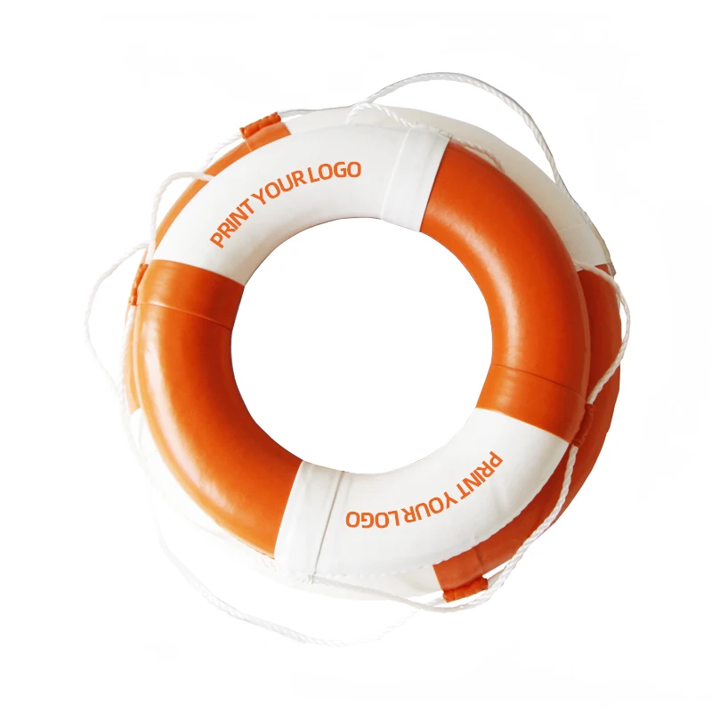 Cheap Customizable Logo Orange Brown PU swimming pools Life Buoy for Water Sports
