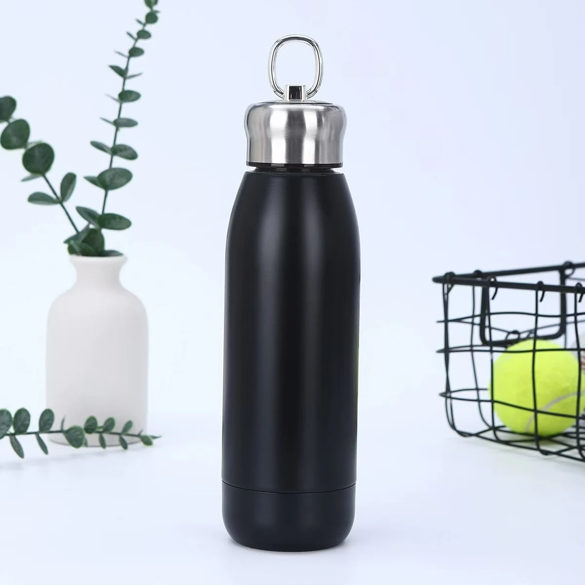 Wholesale Outdoor 450ml Portable Handle Cup Double Layer Vacuum Stainless Steel Insulated Cups Bowling Shaped Cups