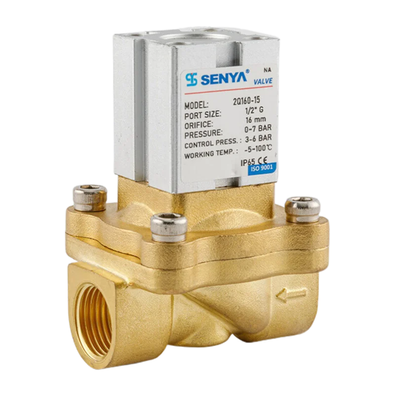 2Q Series Air Flow Control Valves Pneumatic Solenoid Valve Water Oil Air Gas Electric Normally Closed Solenoid Valve
