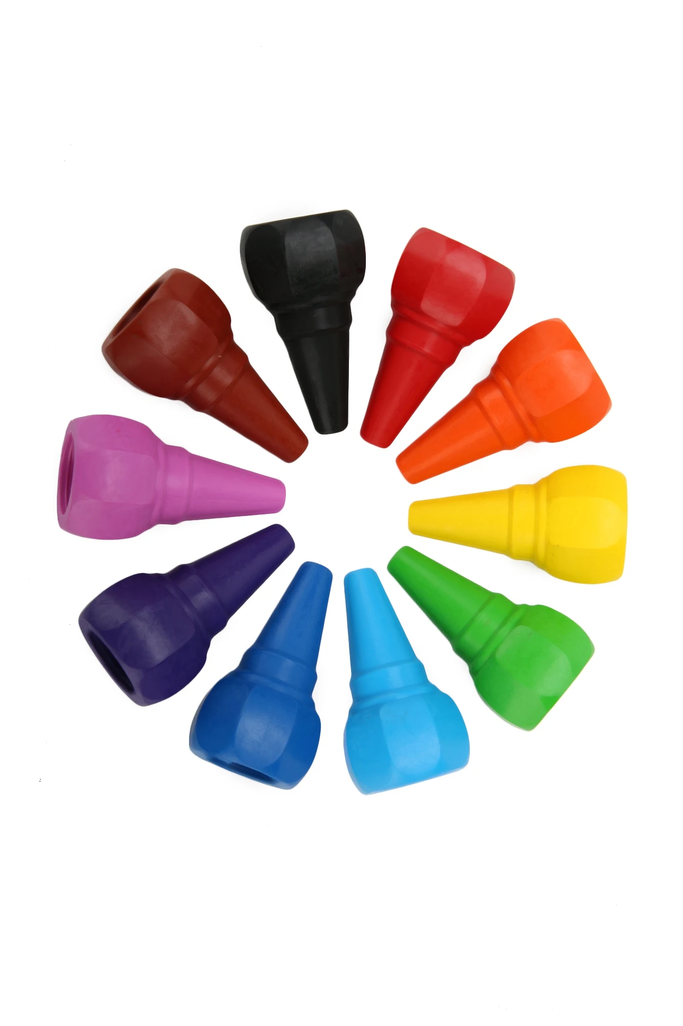 3d finger colorful super  plastic crayons for kids stationery set with 10 colors