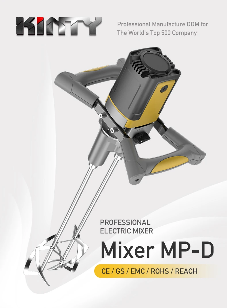 Kinty Power Mixer Mixing Plant high-quality Electric Power Tools Mobile Handheld Plaster Paint Mixer