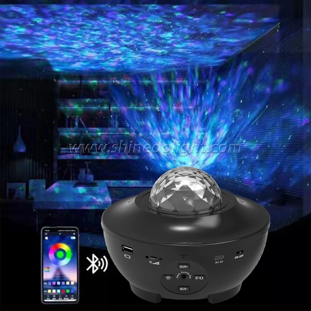 Smart Star LED Night Starry Projector Light, Laser Sky Projector BT Music Speaker Galaxy Star Projector With Remote Control