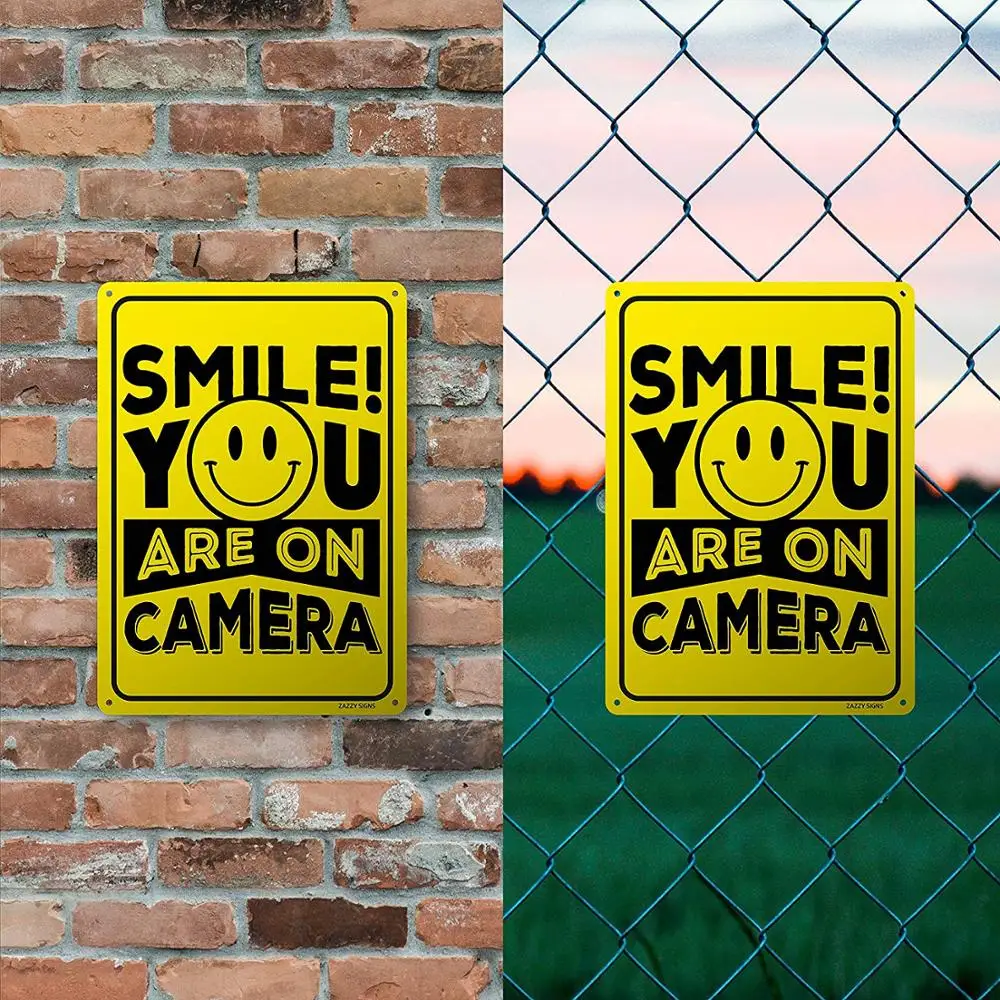 Wholesale International Street Warning Aluminum Board Video Surveillance Security Reflective Traffic Road Sign