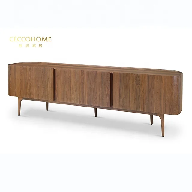 
Nordic Walnut Solid Wood Sideboard Furniture Dining Rooms Wood Buffet 