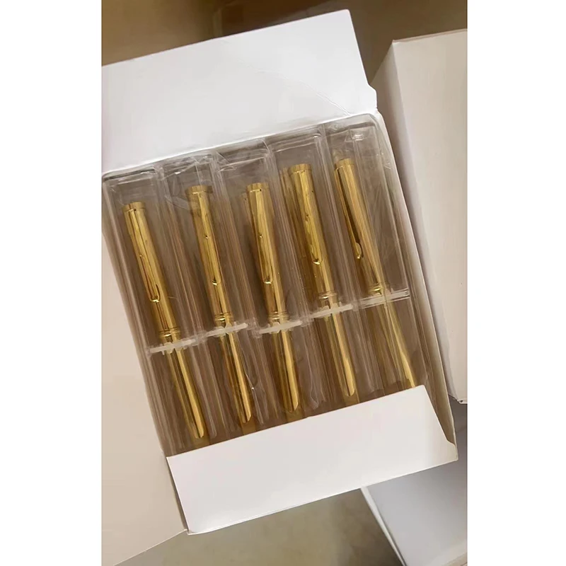 Custom Personal Name Seals Executive Self inking Stamp Pen Metal Gold Silver Stamp Pen with case