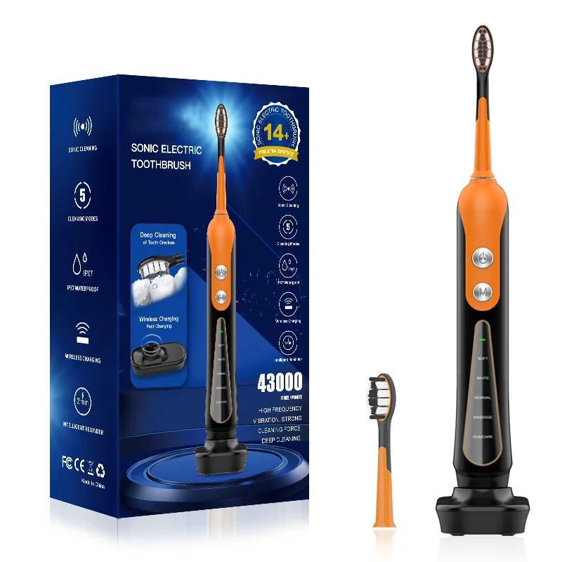 High Quality Professional DuPont Sonic Electric Toothbrush IPX7 Portable Travel Toothbrush Motorized Teeth Cleaning Oral Care