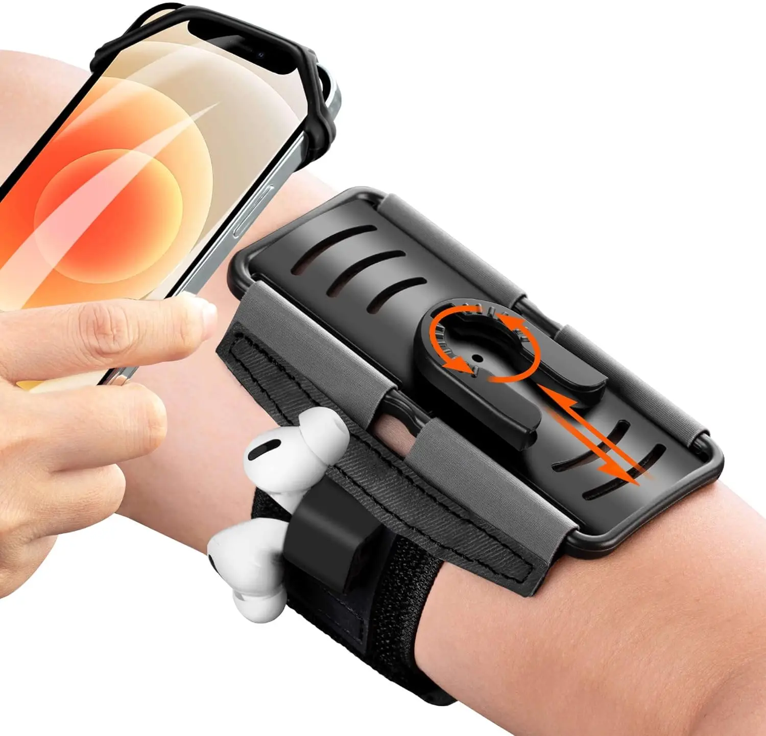 Smart Design 360 Degree Rotatable Detachable Mobile Phone Holder Fitness Running Sports Armband Fit Smart Phones Wrist Band