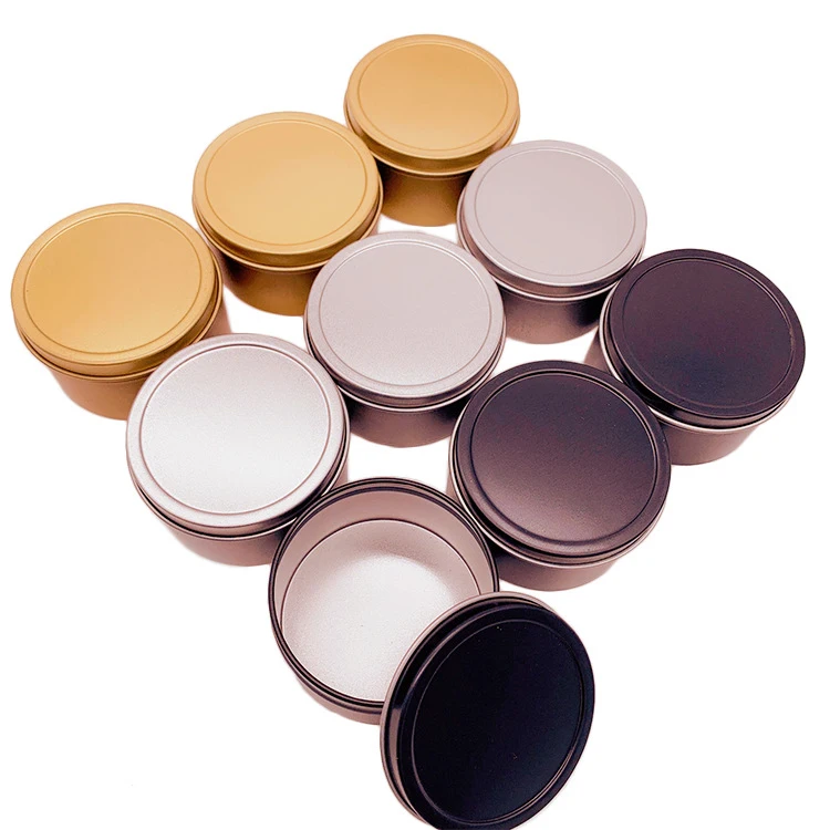 Goods In Stock Decorative Empty Copper Candle Tins 8oz Jar Box Container Wholesale