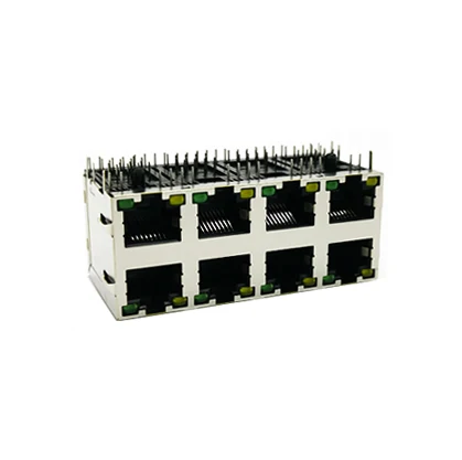 eight Ports Modular Jack  without Magnetic Module 2X4 Rj45 connector