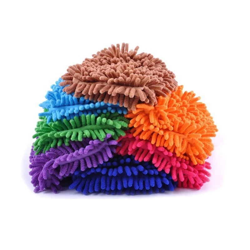 Double-sided microfiber Chenille car cleaning beauty Mitts