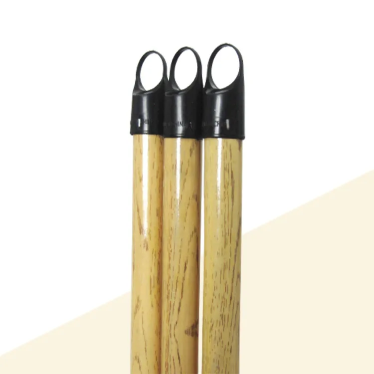 Factory Wholesales Pvc Coated Broom Handle Eucalyptus Wood Broom Poles for Household Usage Cleaning