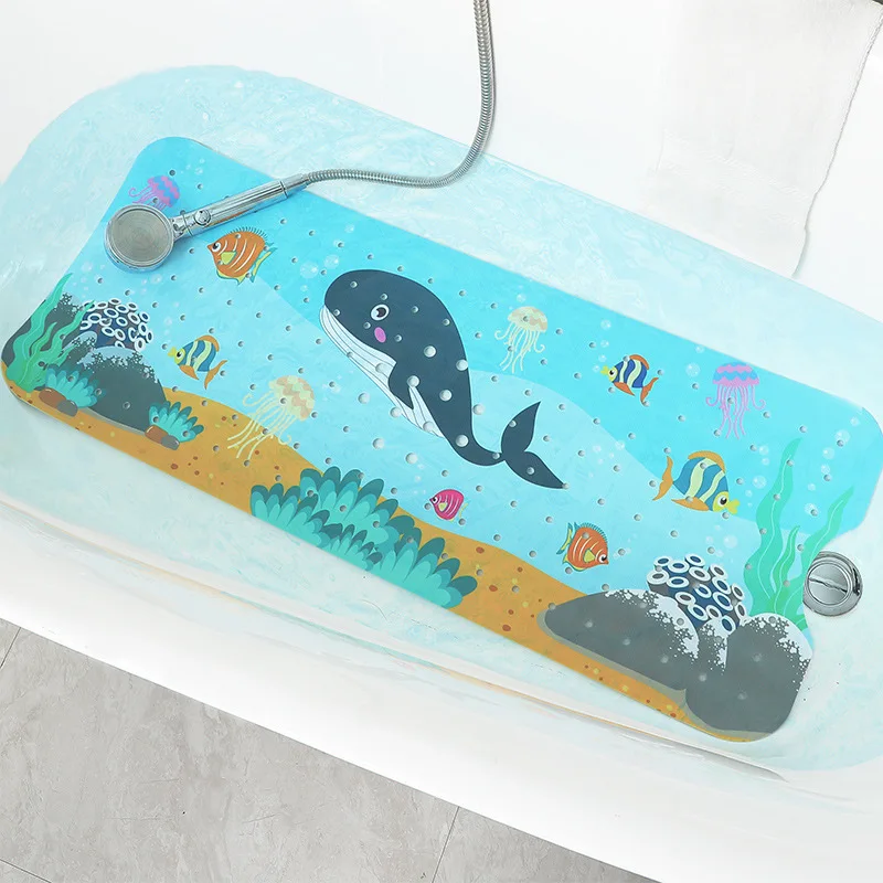 Extra Long Baby Cartoon Non Slip Bath Mat for Tub Custom Print Anti Slip Children Toddler Bathtub Shower Mat