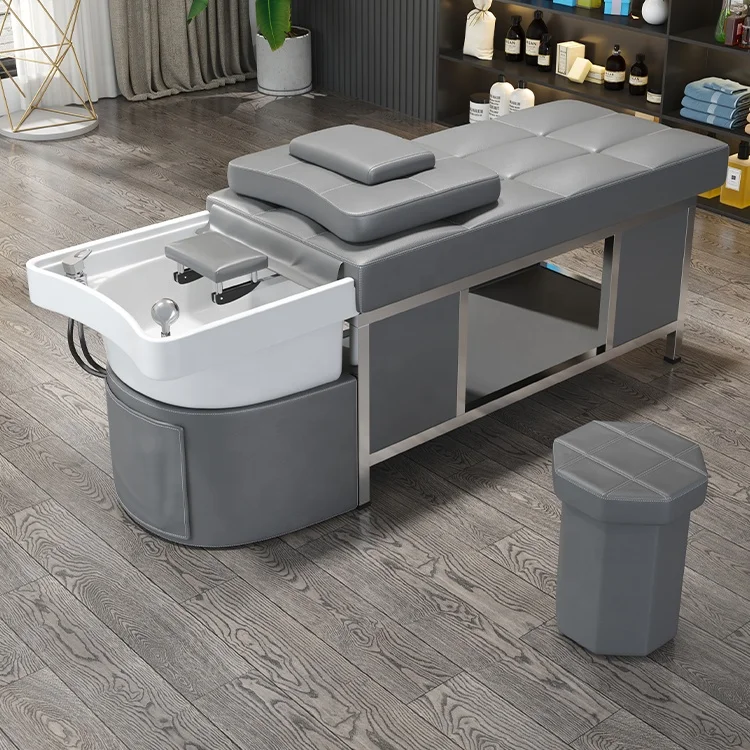 Factory custom Ceramic basin Beauty Hair Salon massage table thai Shampoo Bed