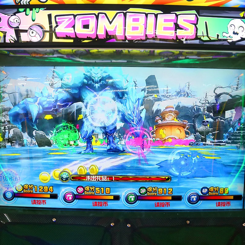zombies water shooting arcade game machine plants vs zombies crazy water shooting game machine for kids factory price