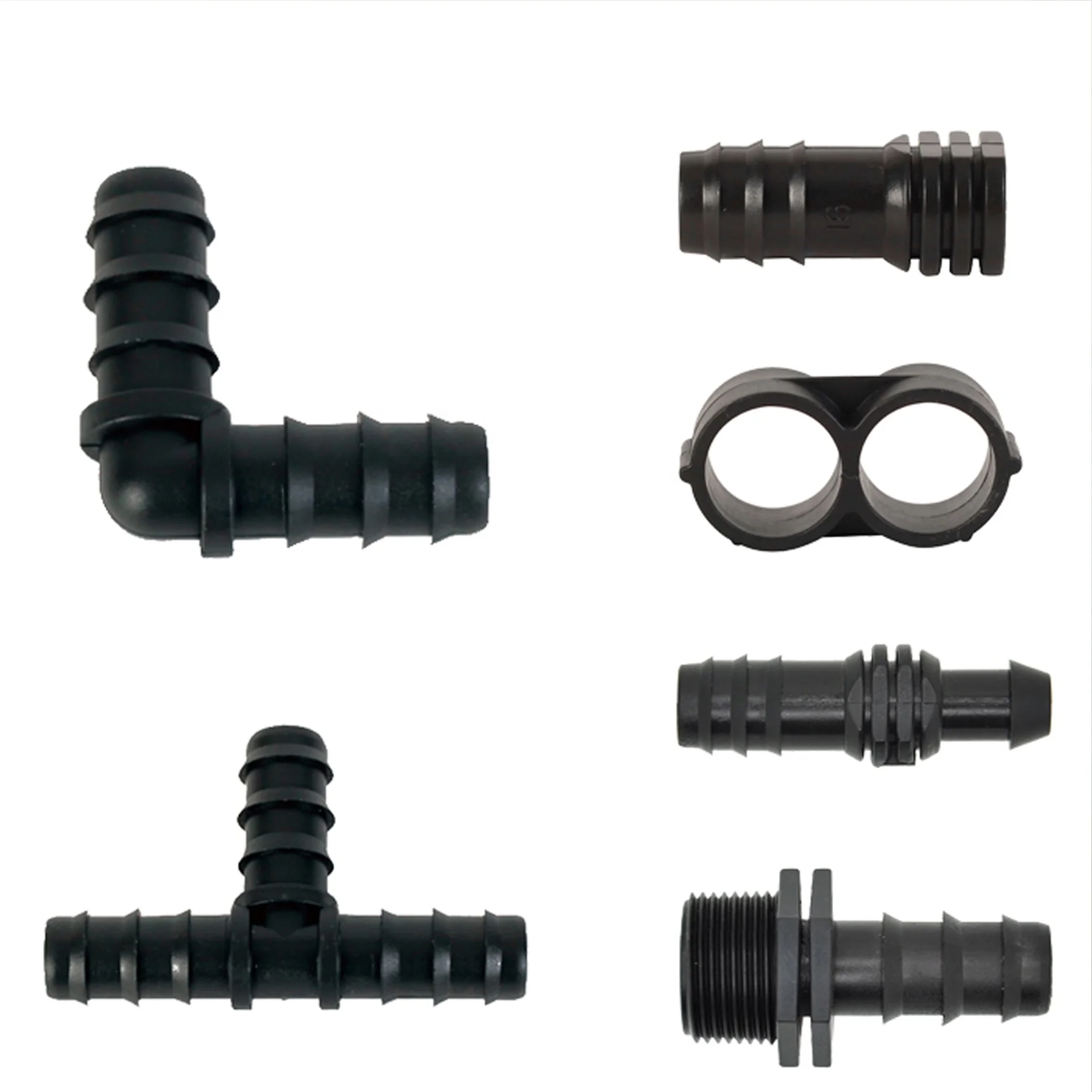 
Factory price Drip Irrigation System Drip Pipe Fittings 16mm/20mm/25mm Barbed Tee Connector accessories 