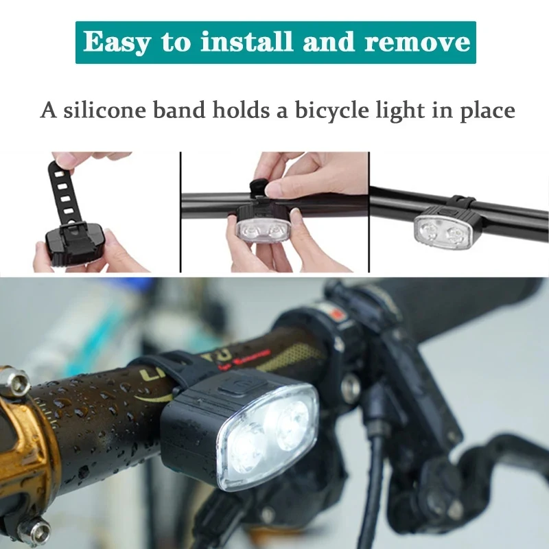 BUCKLOS LED Bicycle Tail Light USB Rechargeable Bike Red Light IPX4 Waterproof Road Mountain Bike Front and Rear Light