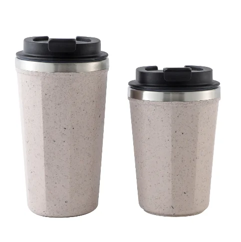 travel lid portable personalised expresso cold hot warmer mug recycled coffee ground cup with cover