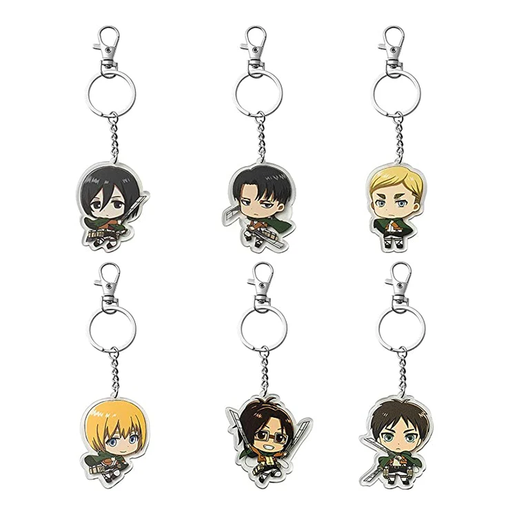 Cartoon Character Bag Pendant Charm Plastic Keychain Anime Acrylic Keychain