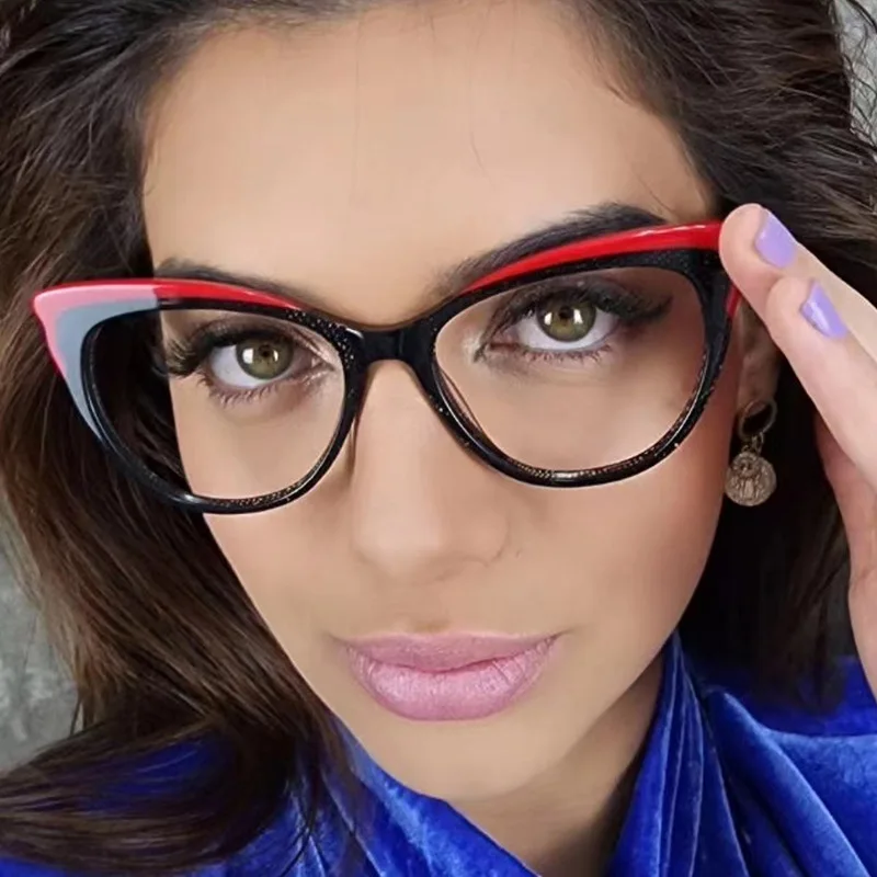 2024 High Quality Anti-Blue Light TR90 Gradient Color Cat Eye Eyeglasses Optical Frame for Women