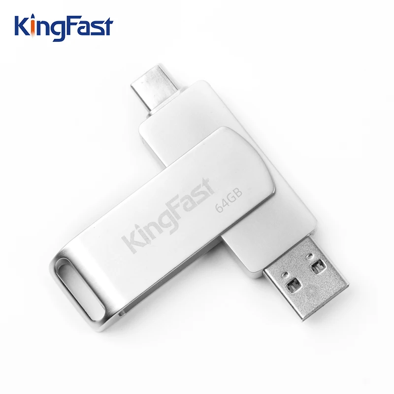 KingFast Brand USB 3 0 Type-C 64GB памяти с бумажной