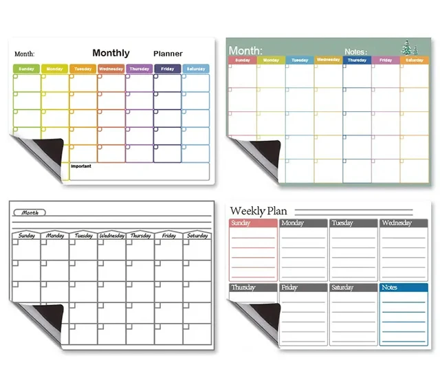 Magnetic Planner Kids Office Magnet Calendar Weekly Planner Fridge magnets
