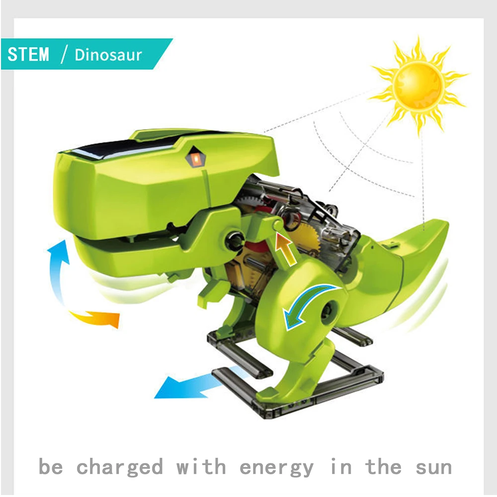 STEM 4-in-1 diy transforming robotic toys for kids solar robot toy