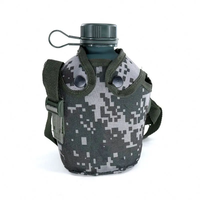 Original Factory Tactical gear outdoor olive green plastic PP or HDPE water bottle canteen kettle