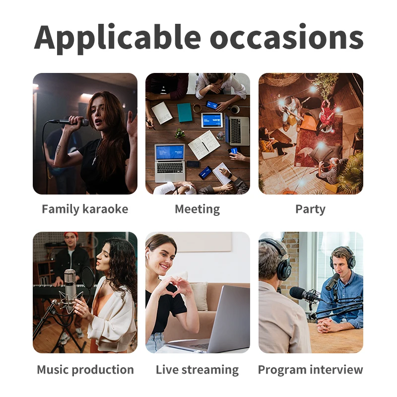 J.I.Y F04 Professional 4-channel Mixer Microphone Mobile Phone Live Broadcast Computer Recording