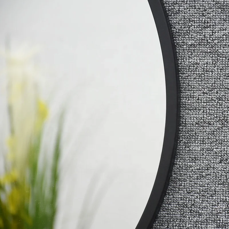 Luckywind Nordic modern luxury black round wall bathroom mirror Bedroom mirror espejo Wholesale metal wall mirror decorative